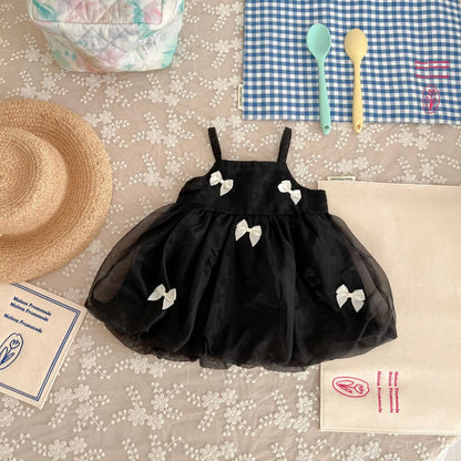 Neu im Sommer Neugeborene Baby Prinzessin süße Kleidung Sling Kleider Schleife Shorts solide Weste Body Kurzarm Kleid Kinder.