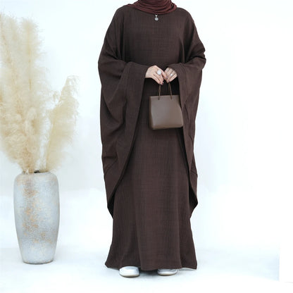 Ramadan Eid Dubai Linen Khimar Abaya Damen Muslim Maxi Dress Kebaya Kaftan Abayas For Women Caftan Robe Femme Musulmane Vestidos.