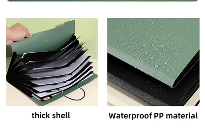 Three Colors Horizontal A4 Folder Students Office Business Trip Multi-layer Large Capacity 5/8/13 Layers Storage Organ Bag.