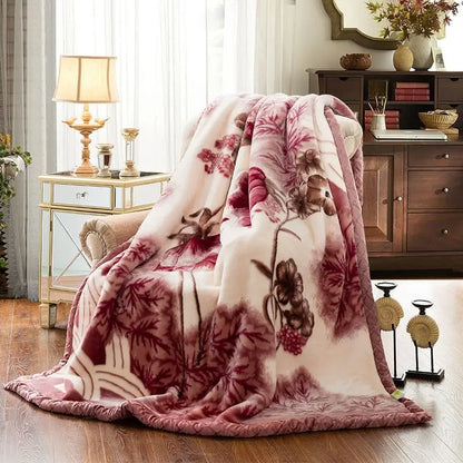 Winter Raschel Blankets Thickened Soft Comfortable and Fluffy Plush Quilt Home Multifunctional Single Person Double Warm Blanket