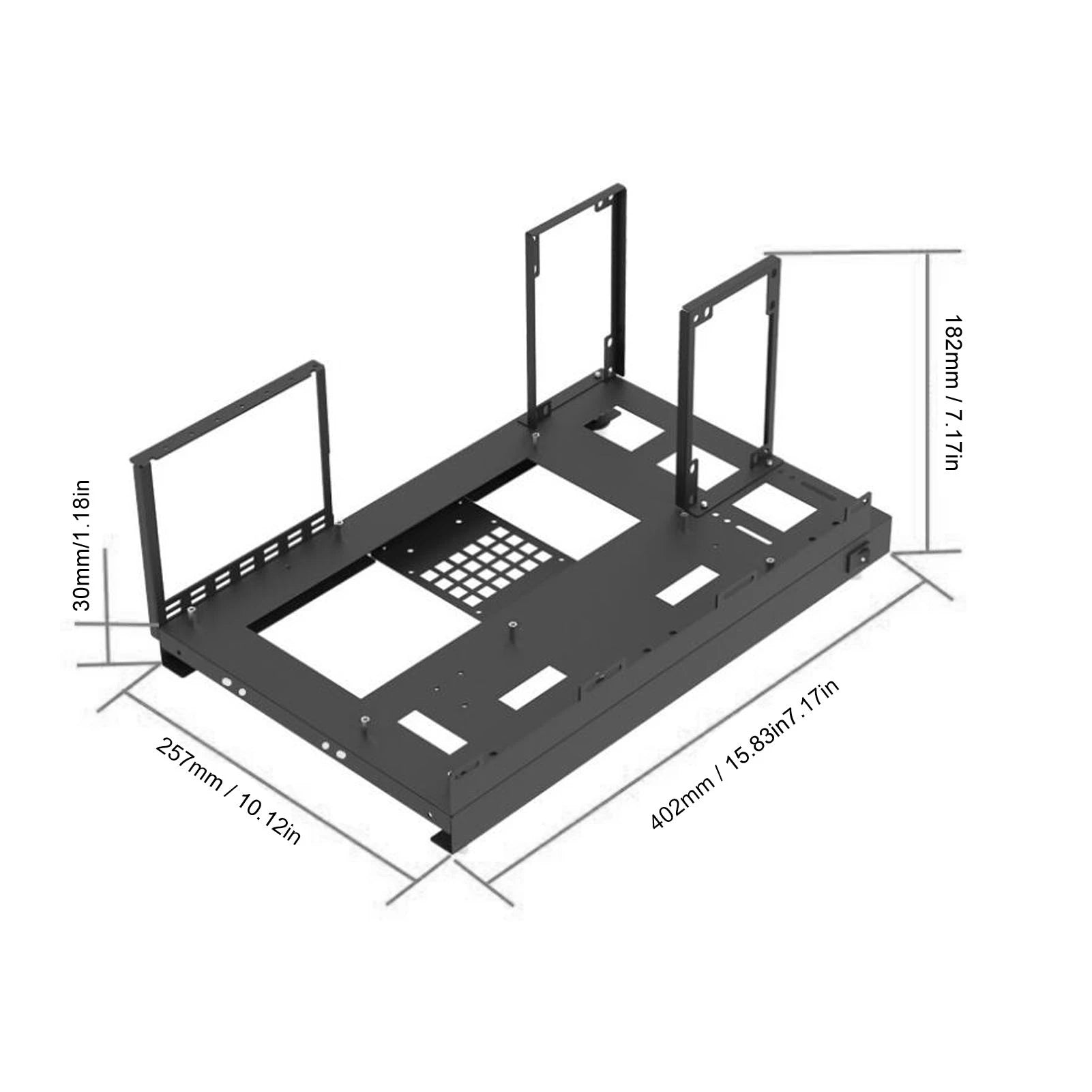 Computer Open Case Bracket Powerful Cooling Heat Dissipation Steel Plate DIY Computer Motherboard Case Rack for ATX M ATX ITX.