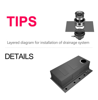 ASRAS large kitchen stainless steel nano sink with built-in waterfall faucet and large drainage outlet design