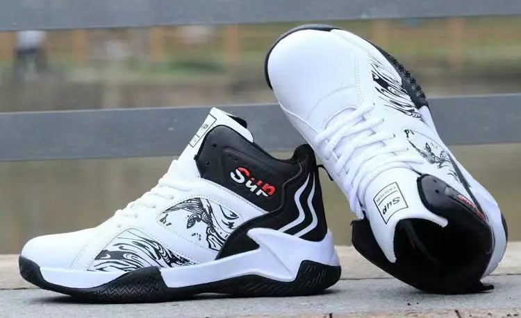 New Anti-Slip Men's Sneaker High Top Men's Basketball Shoes Luxury Comfortable Running Shoes Fashionable Versatile Casual Shoes.