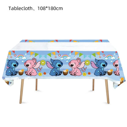 Niedliche Cartoon-Lilo und Stitch-Luftballons, alles Gute zum Geburtstag, Party, Babyparty, Dekorationen, Kindergeschenke, Einweggeschirr