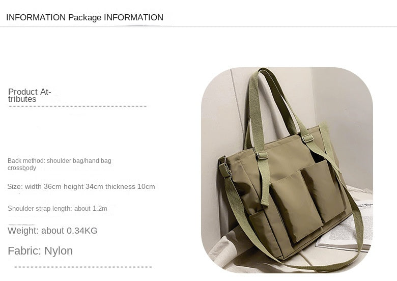 Waterproof Oxford Large Capacity Women Handbag Shoulder Bag Female Crossbody Bags for Women Casual Tote Bag.