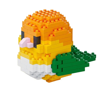 KNEW BUILT Colorful Parrot Micro Mini Building Blocks Assembly Toys 3D Model Bricks for Birds Funs Hands-on Ability Gift.