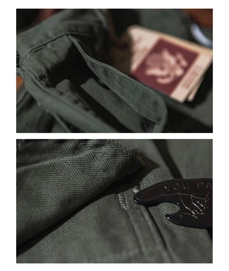 Bronson 1947 Model 838A OD7 Fatigue Utility Pants Men HBT OG-107 Baker Trousers