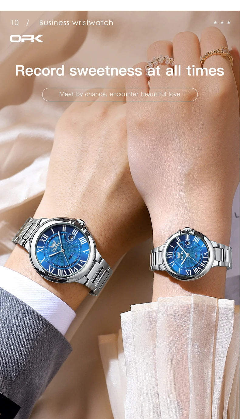 OPK 6039 Women Watch Roman Scale Stainless steel Waterproof Quartz Watch for Women.