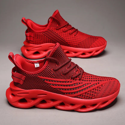 Männer Schuhe Bequeme Turnschuhe Atmungsaktiv Für Mesh Tennis Sport Laufen Gehen Im Freien Rot Fliegen Weben Frauen Slip-on Gym schuhe