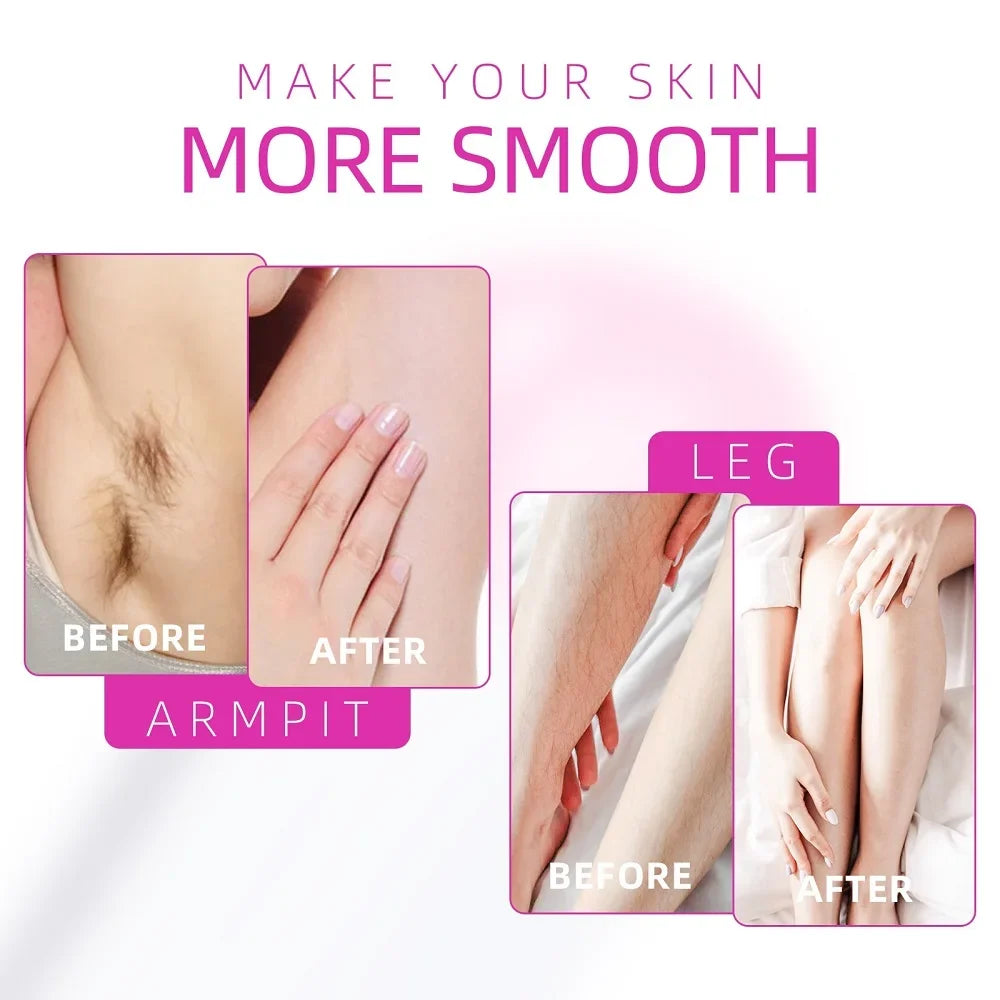 Honey Epilatory Waxing Kit Depilatory Roll on Wax Heater Machine with Refillable Wax Cream&100PCS Waxing Papers For Hair Removal.