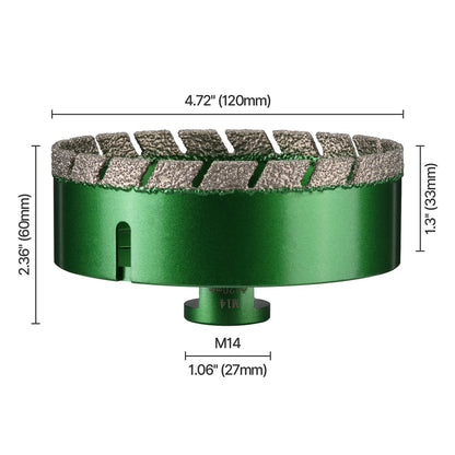 6–130 mm M14-Gewinde, trocken, vakuumgelöteter Marmor, Mauerwerk, Lochsäge, Öffner, Diamantbohrkrone für Keramikfliesen, Granit, Marmor