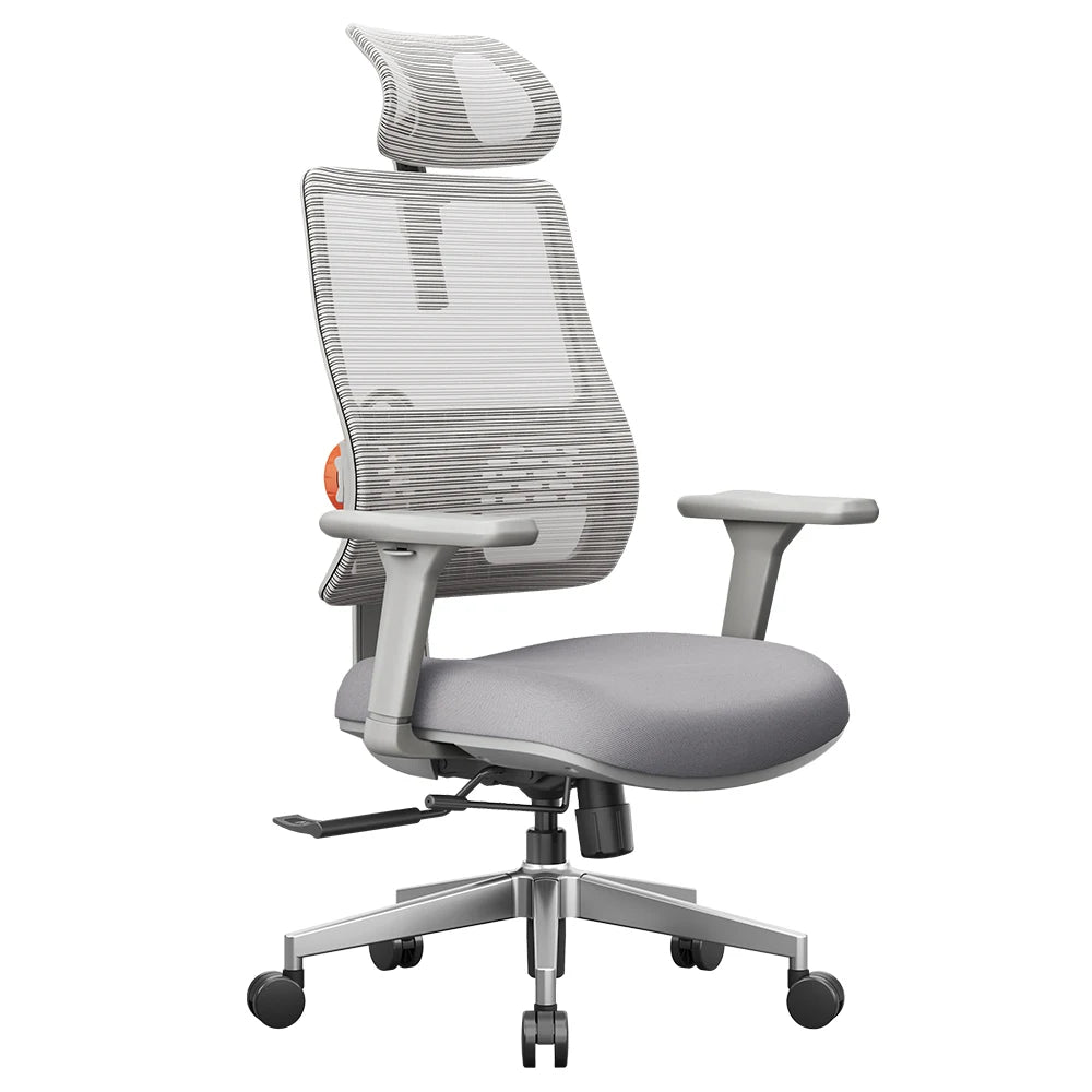 NEWTRAL MAGICH003 Ergonomischer Bürostuhl, automatisch ausgestellte Rückenlehne, adaptive Unterrückenstütze, verstellbarer Kopfstützensitz, Grau