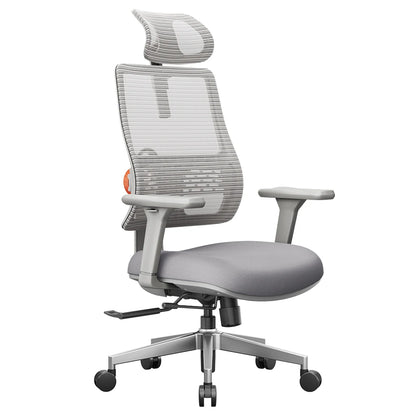 NEWTRAL MAGICH003 Ergonomischer Bürostuhl, automatisch ausgestellte Rückenlehne, adaptive Unterrückenstütze, verstellbarer Kopfstützensitz, Grau