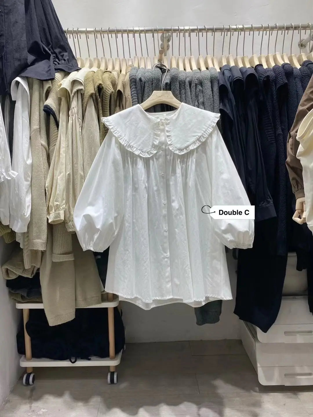 Shirts Women Spring New Plaid Peter Pan Collar Ruffles Loose All-match College Japanese Mujer Kawaii Swwet Tender Chemise Femme.