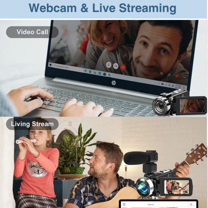 Ouelife 4K Digital Photography Camera 42 Megapixels HD Digital Camera 18X Digital Zoom 3.0'' screen Portable Video Recorder.