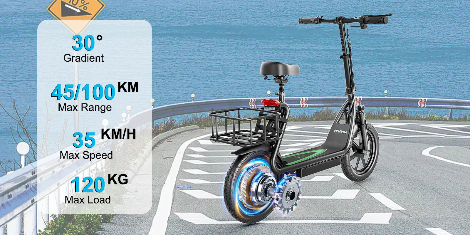 2025 New ATSANT ES2/ES2 PLUS Electric Scooter with Seat 500W 35KM/H 54.6V10.4/22.5Ah 45/100KM 14Inch Tyres With Smart APP EBlike.