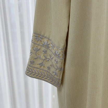 Modest Embroidered Kimono Dubai Abaya Middle East Türkiye Elegant Dress Eid Ramadan Kebaya Abayas F Women Caftan Marocain Femme.