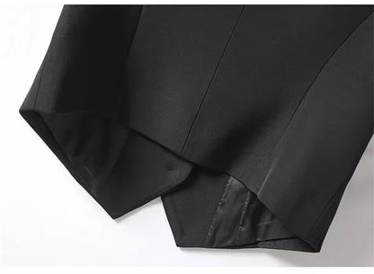 Frühling Sommer Koreanische Mode Weste 2025, Neue Frauen Kurze Mode V-ausschnitt Ärmellose Casual Blazer Weste Mäntel Weibliche Tops