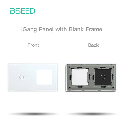 BSEED Wifi 1/2/3Gang Touch Smart Switches Funktion Teile Tuya Smart Leben App Kompatibel EU Buchse glas Front Panels Ersatzteile