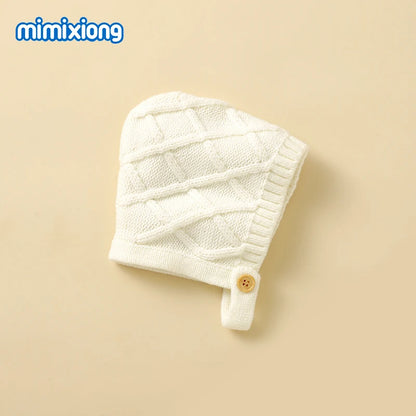 White Baby Girl Rompers Clothes Winter Long Sleeve Knitted Newborn Infant Boy Jumpsuits Hats Outfits Sets 0-18m Toddler Playsuit