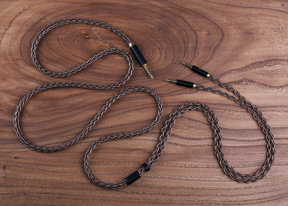 OPENHEART Kingwood 8 Core Litz OCC Headphone Cable 1 to 2 jack dual 3.5/2.5/4.4mm/XLR Pure copper Balanced Replacement Cable
