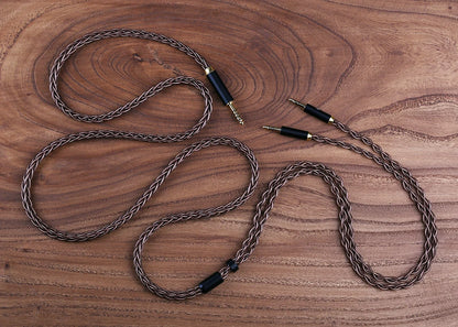 OPENHEART Kingwood 8 Core Litz OCC Headphone Cable 1 to 2 jack dual 3.5/2.5/4.4mm/XLR Pure copper Balanced Replacement Cable