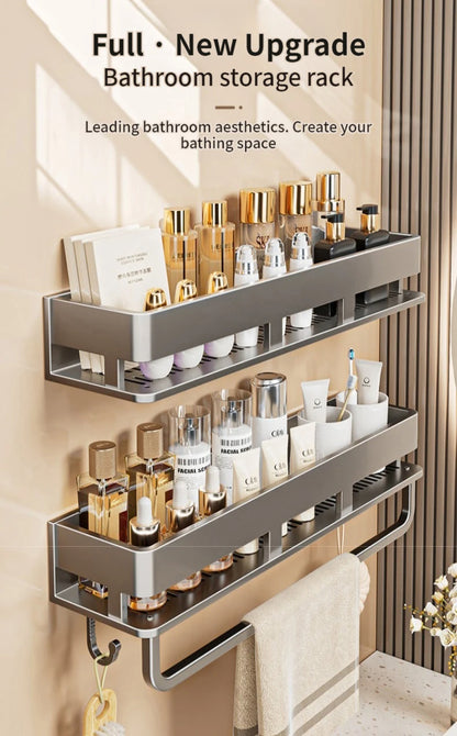 Bad Regal Regale Wand Shampoo Lagerung Rack Für Küche Halter Platz Aluminium Bad Organizer Zubehör