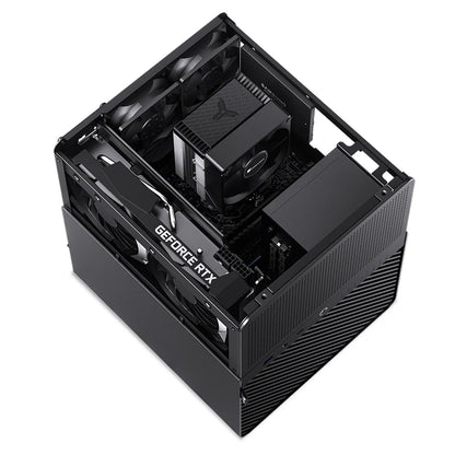 JONSBO N3 NAS Mini Case All-In-One Aluminum ITX Chassis 8 Hard Disk Location Support 130mm CPU Cooler 250mm Graphics Card.