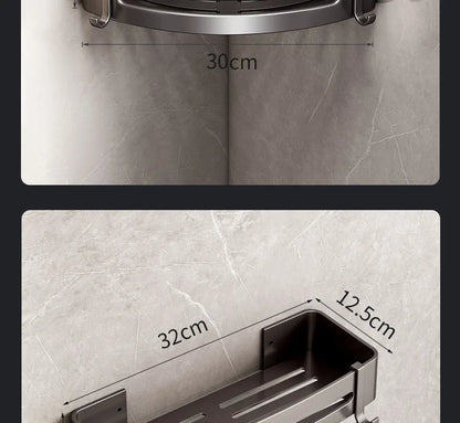 Dreieckiges Wandregal für Badezimmer oder Toilettenbereich. Rechteckiger zusätzlicher Balkon-Aufbewahrungsraum für kleine Badezimmer