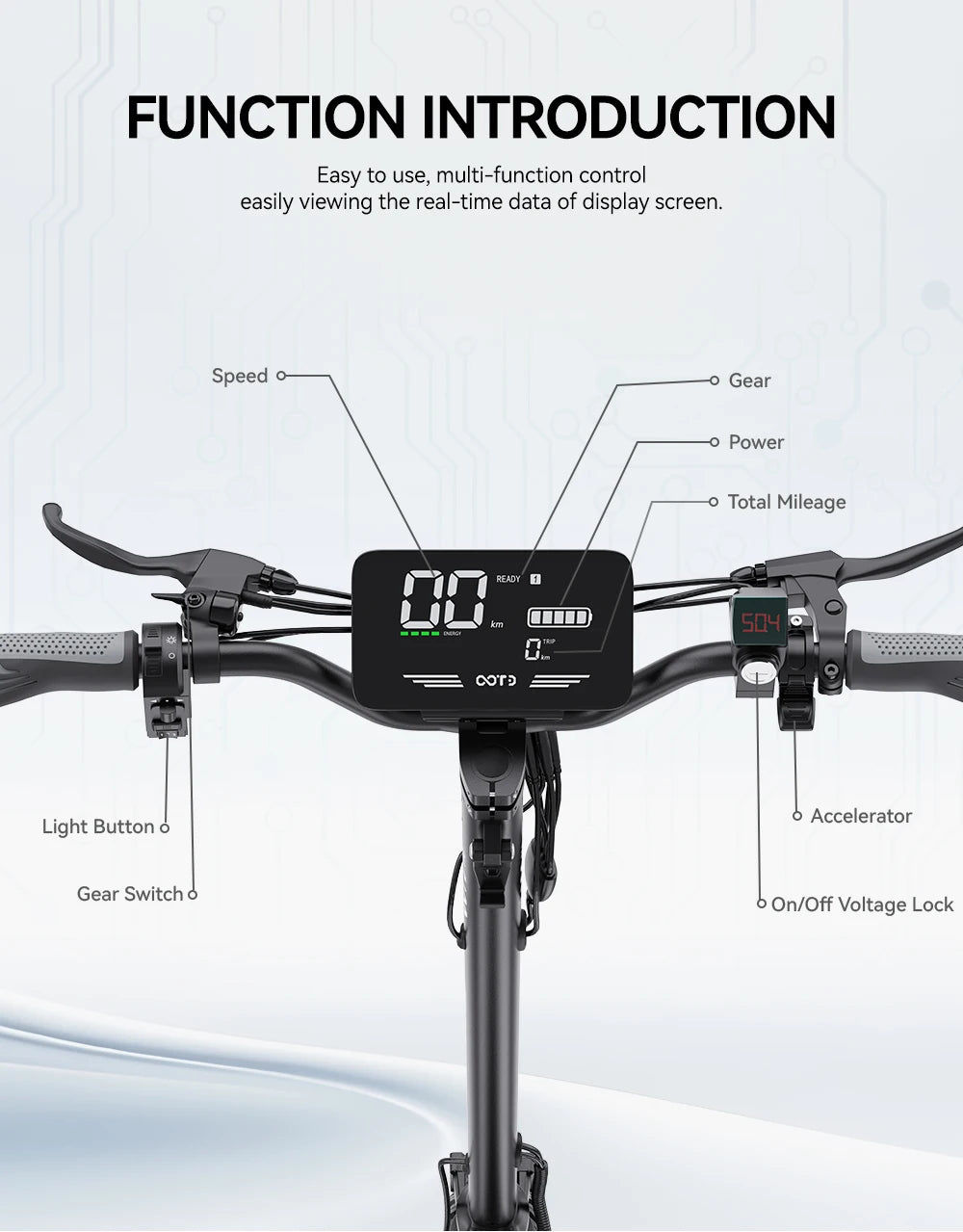 OOTD T10 Electric Scooter 500W Motor 48V13AH Battery Off-Road E-Scooter Adult 11 Inch Foldable City commuting  Electric Scooter.