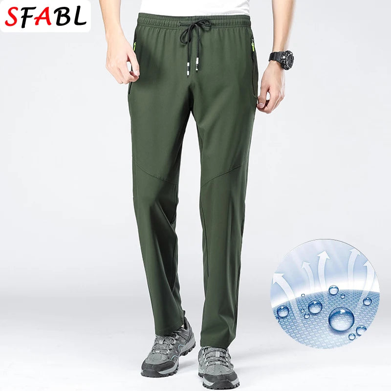 5XL High Stretch Outdoor Sport Hiking Pants Men Zipper Pockets Trousers Men Summer Thin Quick Dry Men's Pants Trekking Fishing.