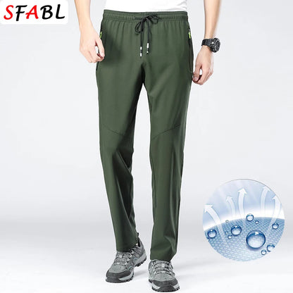 5XL High Stretch Outdoor Sport Hiking Pants Men Zipper Pockets Trousers Men Summer Thin Quick Dry Men's Pants Trekking Fishing.