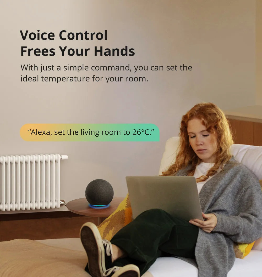 Sonoff TRVZB Zigbee 3.0 Thermostatic Radiator Valve Smart Home Temperature Control Support Alexa Google ZHA MQTT Ewelink.