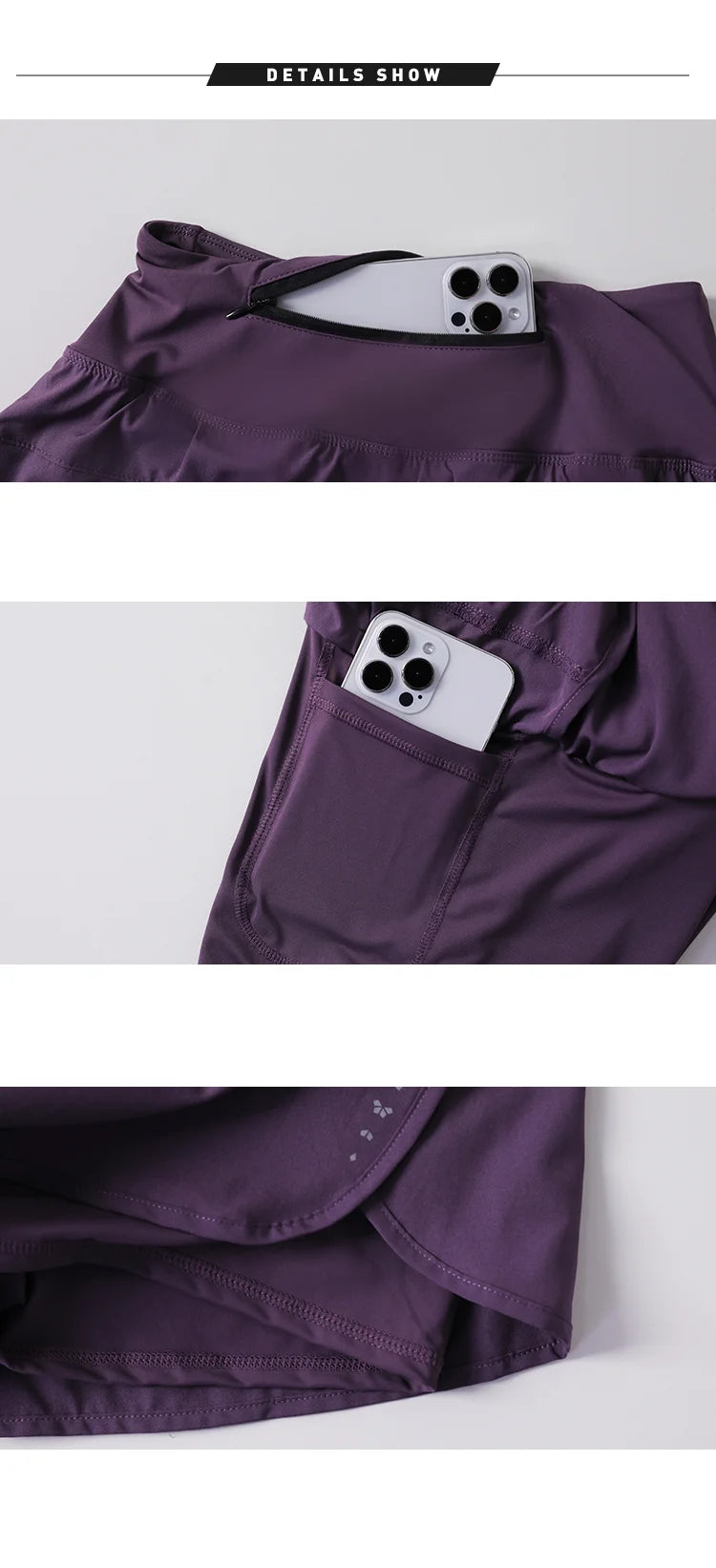 quick-drying women's running shorts sports layer elastic waist active sports shorts with pockets yoga shorts.