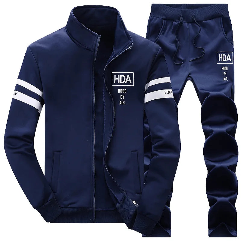 Men Sportwear Sets Fashion Autumn Spring Sporting Suit Sweatshirt +Sweatpants Mens Clothing 2 Pieces Sets Slim Tracksuit hoodies.