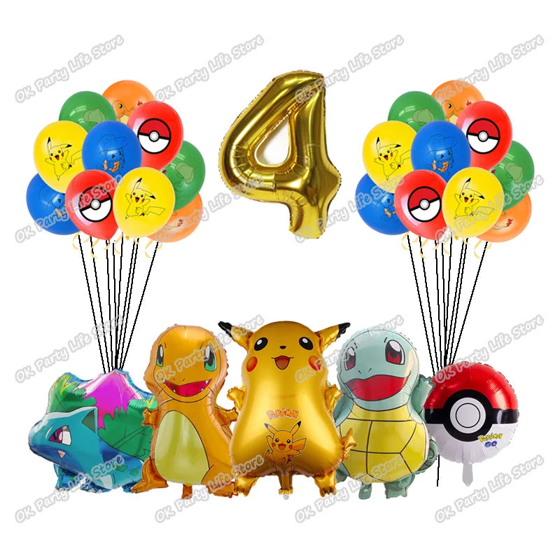 Pokemon Geburtstag Party Dekoration Pikachu Blitz Neue Ballon Set Kid Event Liefert Einweg Geschirr Banner Maske Hintergrund