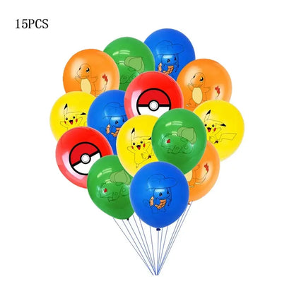 Pokemon Thema Geburtstag Party Dekoration Lieferungen Cartoon Pokemon Gehen Geschirr Tassen Teller Pikachu Ballon Für Baby Dusche Gefälligkeiten.