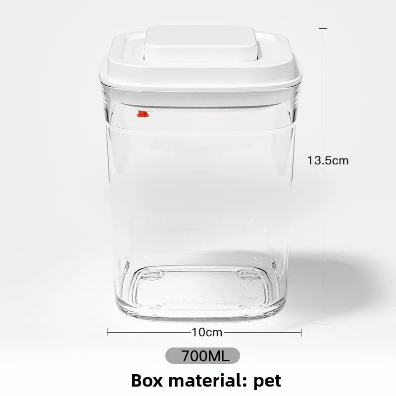 Square press storage tank sealed tank kitchen grains plastic candy jar fruit powder box transparent storage tank