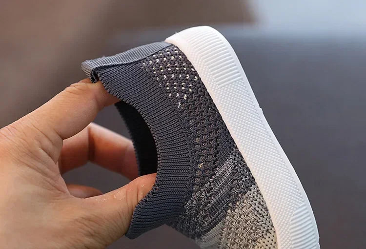 Children Shoes Spring Autumn Kids Sneakers Soft Breathable Mesh Boys Slip-on Shoes Patchwork Color Girls Shoes.