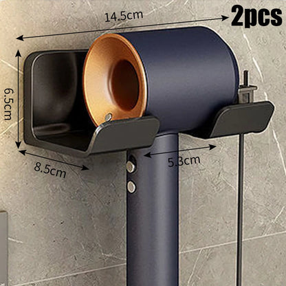 An der Wand montiertes, nicht perforiertes Haartrockner-Lagerregal. Aufbewahrungs- und Platzierungsregal für Badezimmer-Haartrockner. Multifunktionales Lagerregal