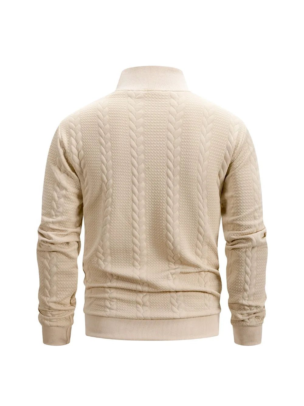 Autumn Casual Long Sleeve Pullover Turtleneck for Old Money Style Solid Color Knitted Jacquard Round Neck Sweater Male Clothing.