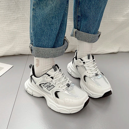 New Spring Autumn Women's Jogging Sneakers Fashion Casual White Breathable Tennis Low Top Vulcanized Shoes Outdoor Trainers.