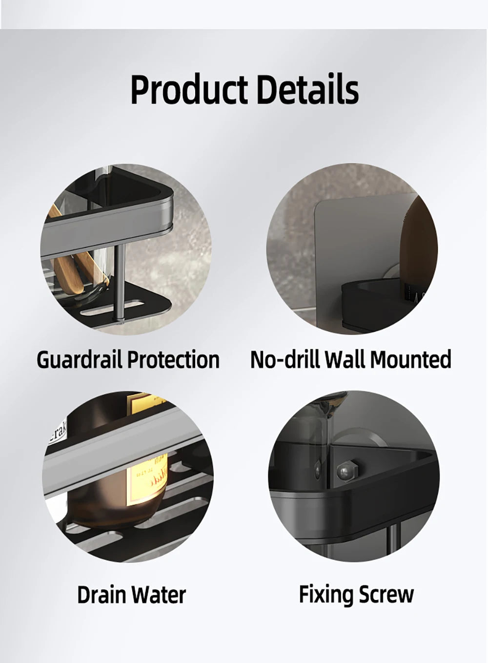 Wandbehang Ecke Rechteckiges Rack Badezimmer Regal Handtuchhalter Regale Wand Dusche Shampoo Rack Kein Bohrer Regal Stativ