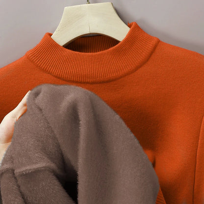 Knitwear Sweater New Autumn/Winter Mock Neck Sweatshirts Solid Color Pullovers Man Brand Casual Mens Clothing.