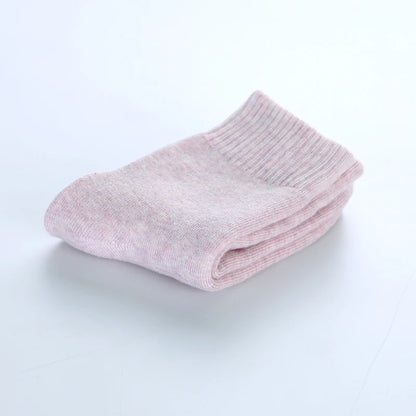 1 Pairs Winter Warm Wool Women Socks  Thicken Plush Solid Color Christmas Against Cold Snow Soft Therma Sleep Sock.