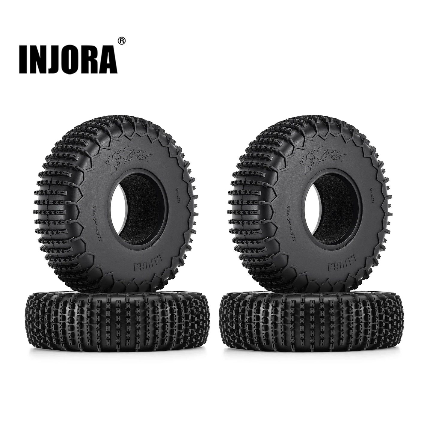 INJORA S5 122*36mm 1.9" XHX Pin Wheel Tires for 1/10 RC Crawler Car (T1923).