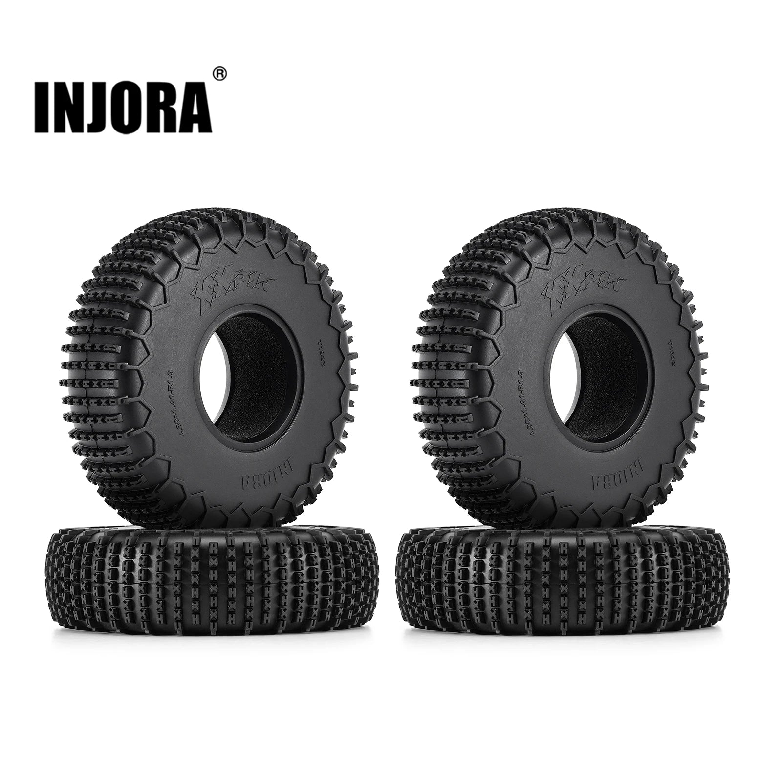 INJORA S5 122*36mm 1.9" XHX Pin Wheel Tires for 1/10 RC Crawler Car (T1923).