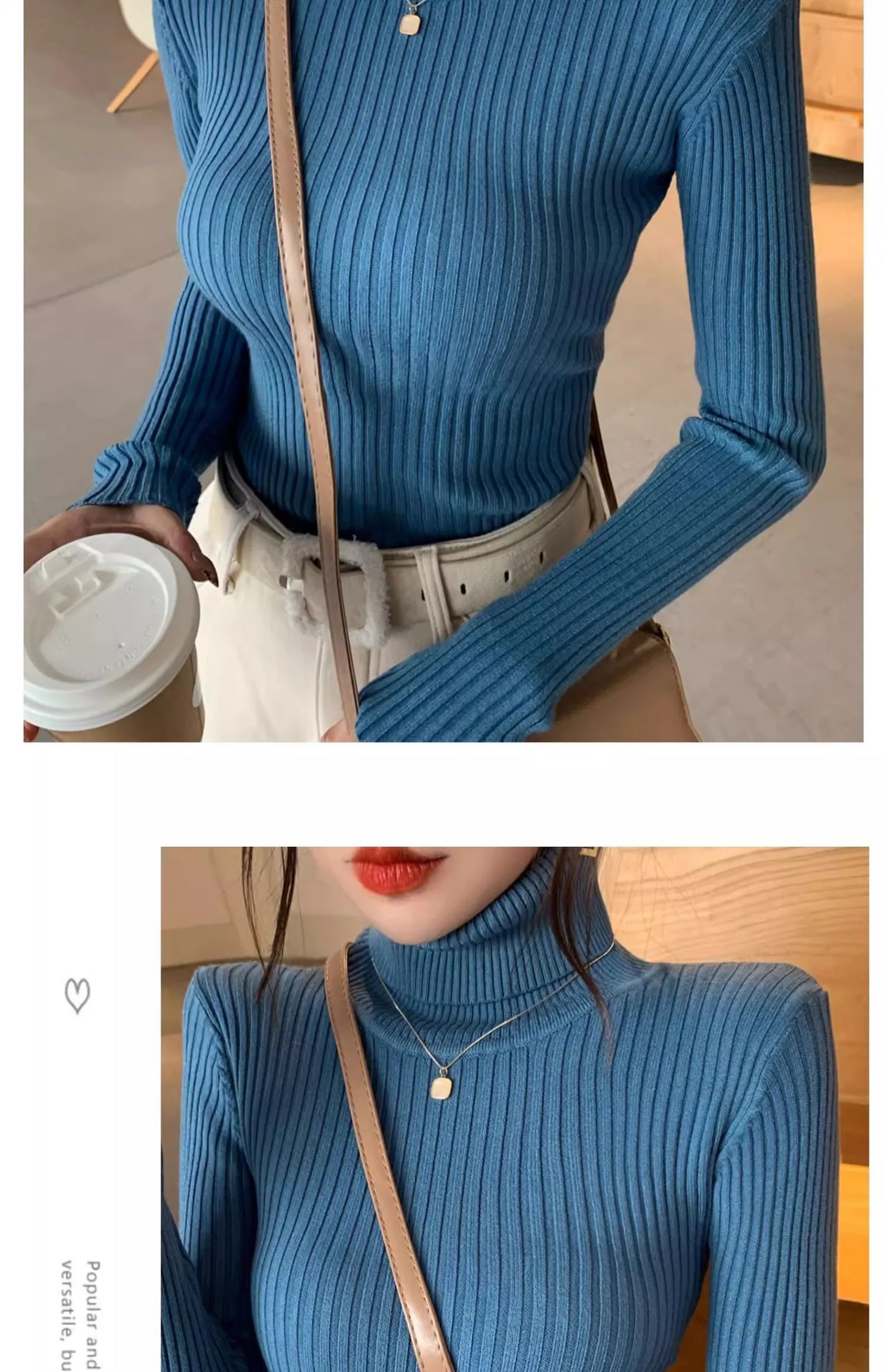 2025, Basis Pullover Herbst Winter Dicken Rollkragenpullover Beiläufige Dünne Gestrickte Pullover Koreanischen Stil Einfache Basis Schicht Warme Tops