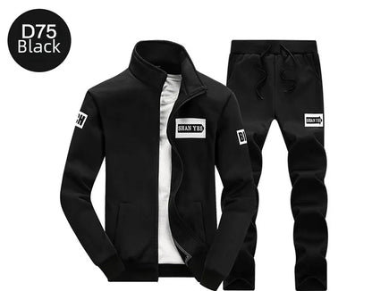 Casual Sports Suit Men's Spring Autumn Korean Style Trendy Running Clothes Sweatshirt Jacket Combinations Men's Wear Clothing.