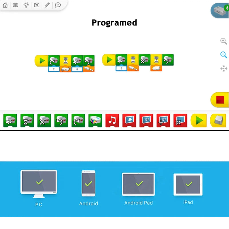 NEW 280PCS Parts WeDo 2.0 Robotics Construction Core Set Building Blocks Compatible with 45300 Scratch 3.0 Educational DIY Toys.